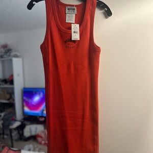 Moschino Red Sleeveless Sheath Dress